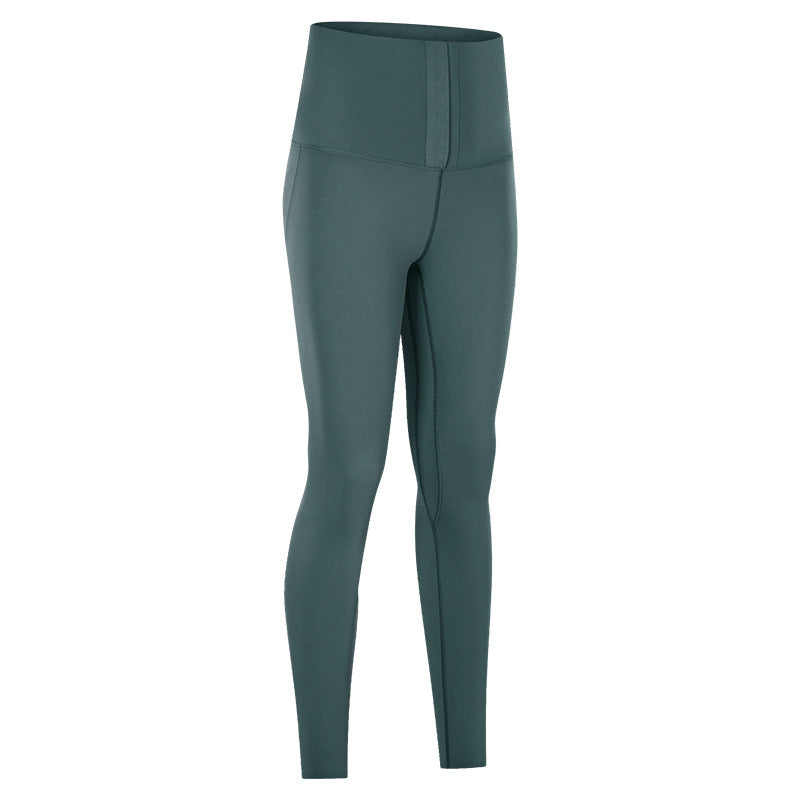 Yogabyxor Midja Mage Fitnessbyxor Dam Hög Midja Tight Elastiska Yoga Löpning Fitnessbyxor