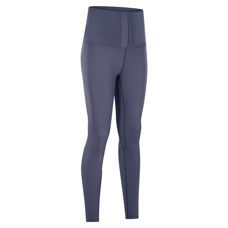 Yogabyxor Midja Mage Fitnessbyxor Dam Hög Midja Tight Elastiska Yoga Löpning Fitnessbyxor