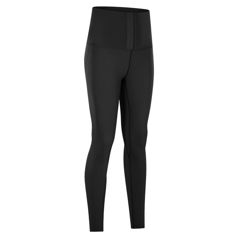 Yogabyxor Midja Mage Fitnessbyxor Dam Hög Midja Tight Elastiska Yoga Löpning Fitnessbyxor